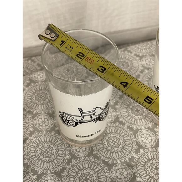 VINTAGE FEDERAL GLASS BEVERAGE GLASSES SET 2 ANTIQUE CARS Buick And Oldsmobile - Picture 4 of 4